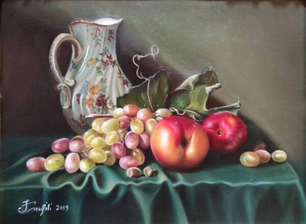 نقاشی رنگ روغن میوه رئال