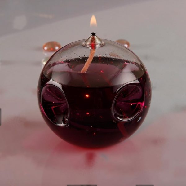 شمع شیشه ای روغنی مدل ویولت